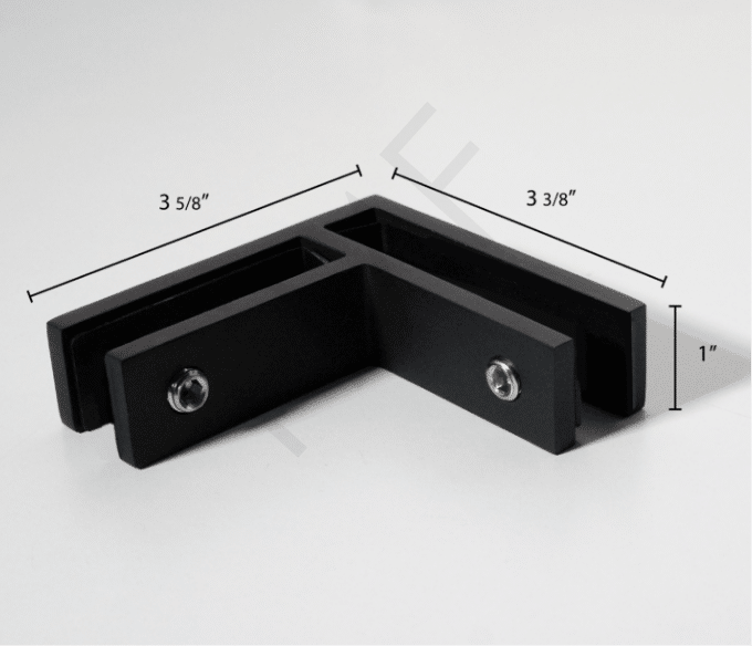 Long Slim 90° Glass-to-Glass Railing Bracket