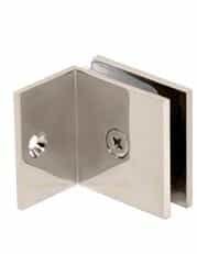 Offset Glass Clamp - Polished Nickel